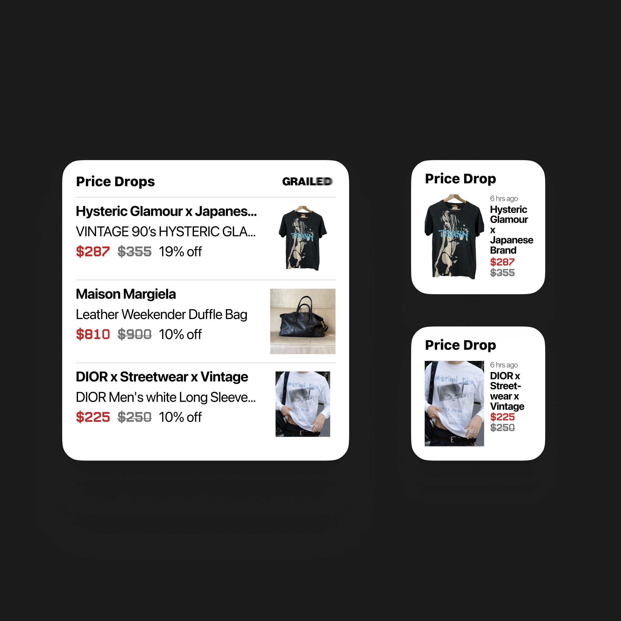 iOS Widgets for Grailed